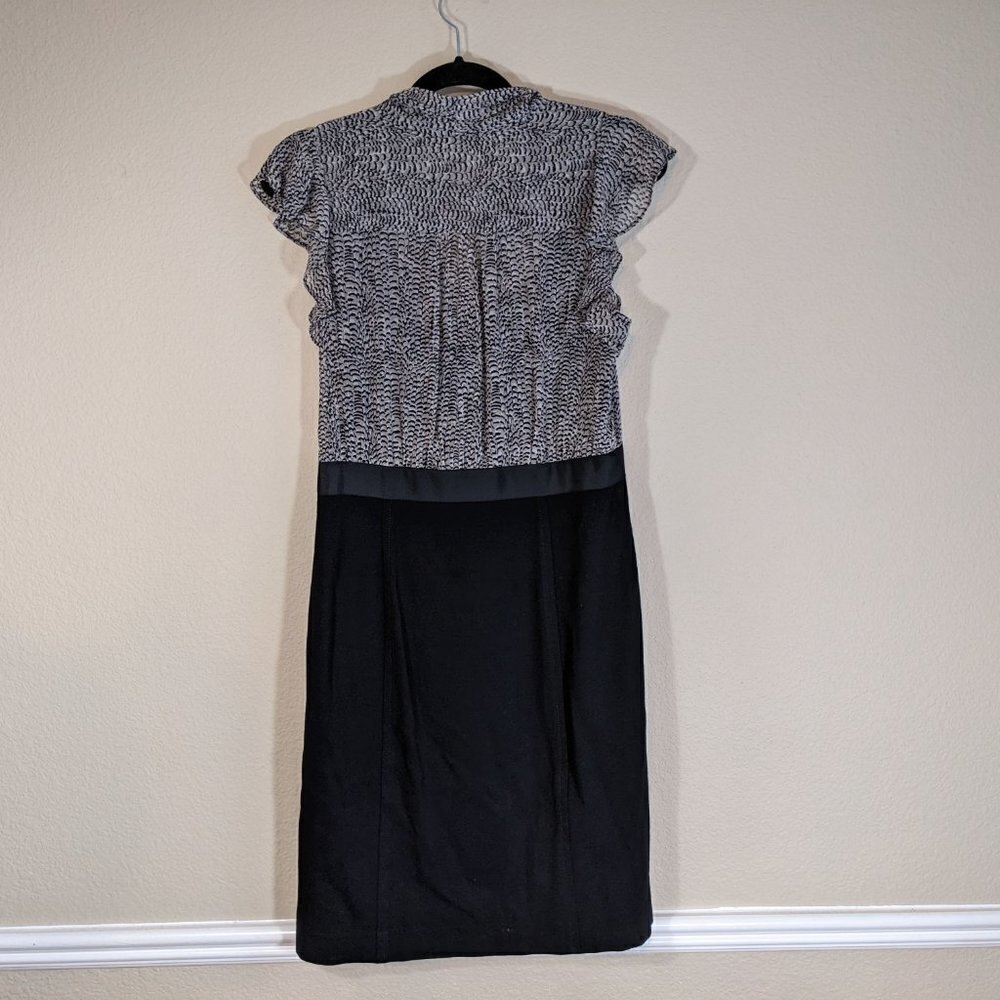 Black & Grey Pattern Top Solid Black Pencil Botto… - image 2